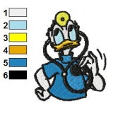 Doctor Donald Duck Embroidery Design